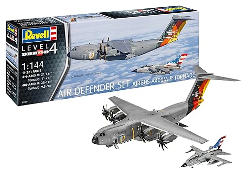 模型 - 【中古】(未使用品)ドイツレベル(Revell) 1／144 NATO エアディフェンダー2023 (エアバスA400M＆トーネード) 2機入り プラモデル 03789