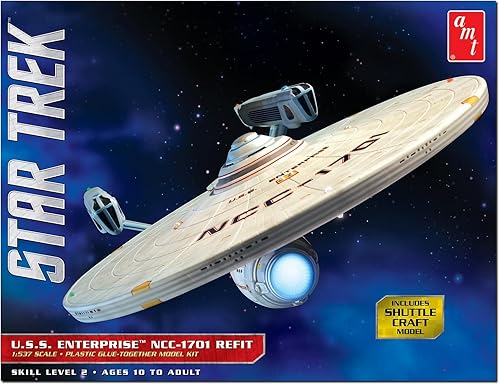 Plastic Model - 【中古】プラッツ AMT スタートレック U.S.S.エンタープライズ NCC-1701改装型 1／537スケール プラモデル AMT1080