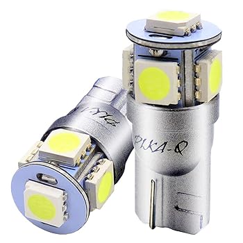 【中古】(非常に良い)ピカキュウ マツダ ビアンテ［CC系 前期］ 対応 LED ライセンスランプ T10 5連 90lm ホワイト アルミ基板搭載 2個 18ヶ月保証 20209 2-B-5