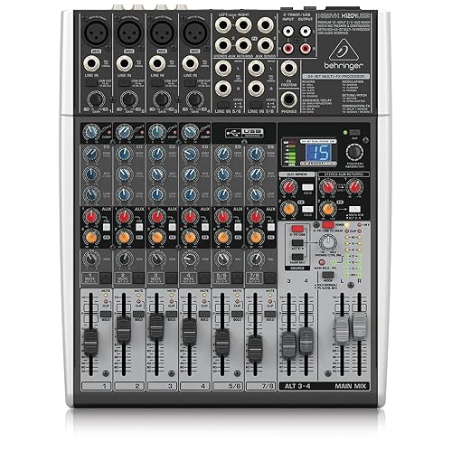 Mixer - 【中古】(非常に良い)ベリンガー アナログミキサー USB オーディオインターフェース 8ch エフェクター XENYX X1204USB