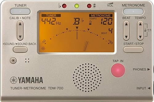 調諧器 - 【中古】ヤマハ YAMAHA チューナーメトロノーム ゴールド TDM-700G チューナーとメトロノームが同時に使えるデュアル機能搭載 サウンドバック機能 日常の