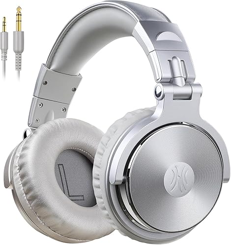 【中古】OneOdio Pro 10 モニター ヘッドホン 有線 低音強化 ヘッドフォン オーバーイヤー 軽量 6.35 & 3.5mm ジャック 共存 片耳モニ..