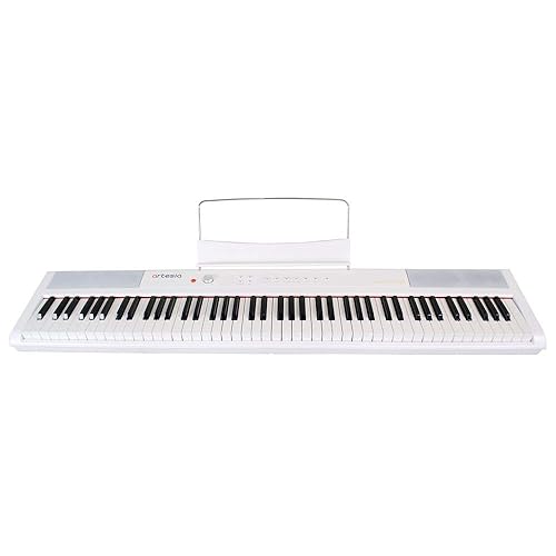 【中古】(未使用品)Artesia 電子ピアノ 88鍵 軽量スリム設計 電池駆動対応モデル PERFORMER／WH ホワイト (サスティンペダル付属)