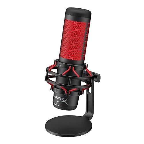 (非常に良い)HyperX QuadCast USBコンデンサーゲーミングマイク PC、PS4、Mac用