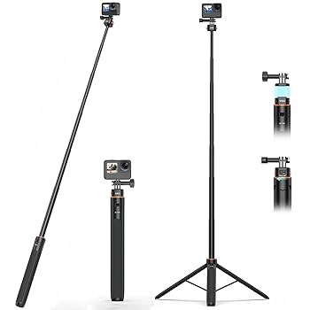 TV （Hdd） - 【中古】(未使用品)VRIG 63インチ 自撮り棒三脚 Go pro用 AC-04S 伸縮式カメラ三脚 マグネット式クイックリリースマウントアダプター付き Go pro Hero 13 12 1110 9