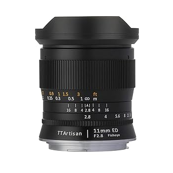 Audio-Visual - 【中古】(非常に良い)TTArtisan 11mm F2.8 Fisheye Zマウント フルサイズ 単焦点レンズ MF (国内正規品・メーカー2年保証付) ニコンZ互換品 マニュアルフォーカス 超