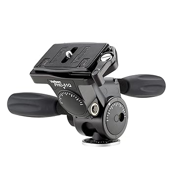 【中古】(未使用品)Velbon 3Way雲台 PHD-51Q 中型 底面径53mm コマ止め方式 クイッ...