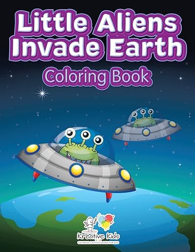 (非常に良い)Little Aliens Invade Earth Coloring Book