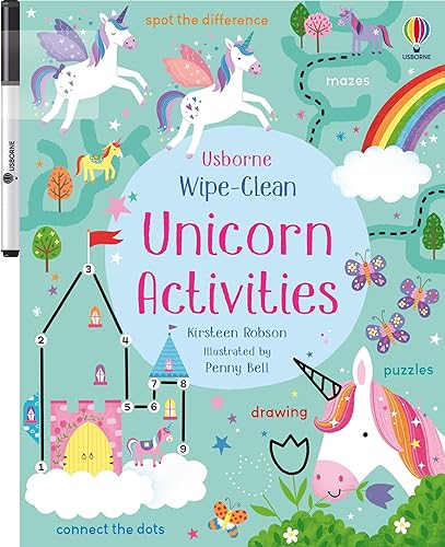 (非常に良い)Wipe-Clean Unicorn Activities: A Reusable Book with Fun Mazes and Tracing for Children (Ages 3-5) (Wipe-clean Activities)