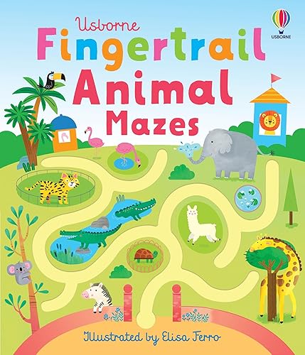 (非常に良い)Fingertrail Animal Mazes: An Illustrated Puzzle Book to Develop Fine-Motor and Cognitive Skills for Children (Ages 1-4)