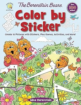 【中古】(非常に良い)The Berenstain Bears Color by Sticker: Create 12 Pictures With Stickers, Plus Games, Activities, and More! (Berenstain Bears: Living Li