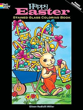 【中古】Happy Easter Stained Glass Coloring Book (Dover Holiday Coloring Book)