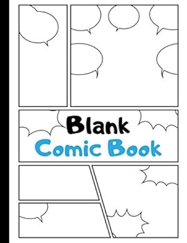 (非常に良い)Blank Comic Book: Art and Drawing Comic Strips, Great Gift for Creative Kids | Blue
