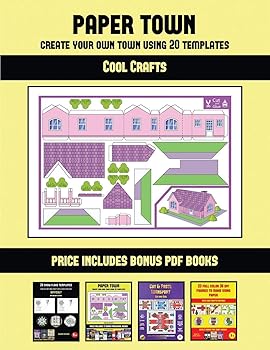 (非常に良い)Cool Crafts (Paper Town - Create Your Own Town Using 20 Templates): 20 full-color kindergarten cut and paste activity sheets designed t