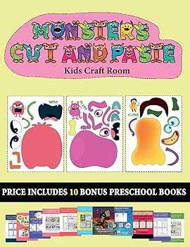 【中古】(非常に良い)Kids Craft Room (20 full-color kindergarten cut and paste activity sheets - Monsters): This book comes with collection of downloadable