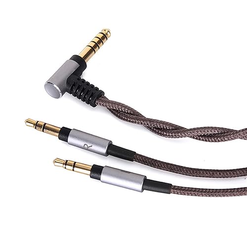 Other - 【中古】(非常に良い)6N単結晶銅 MDR-Z7 MDR-Z1R 対応リケーブル 4.4mmバランス(5極)⇔3.5mmミニプラグ(3極)x2 ビバボ DENON D7100 D7200 D600 ヘッドフォン ケーブル