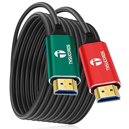 【中古】(非常に良い)Thsucords 4K 光ファイバーHDMIケーブル 10M 、 HDMI 2.0ケーブル UHD 4K@60Hz HDR/18Gbps/4:4:4/3D/ARC/HEC/RTX 3080/3090 Xbox Series X PS5 D