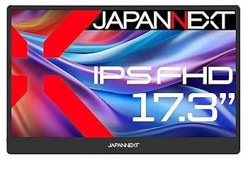 【中古】(非常に良い)JAPANNEXT 17.3インチ モバイルモニター IPS パネル フルHD 1920x1080解像度 スマートケース付き (Type C/PC対応/スピーカー内蔵 / sRGB100% /