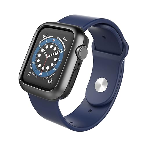 【中古】(未使用品)araree Apple Watch ケース 44mm 耐衝撃 SE／Series 6 ／ Series 5 ／ Series 4 対応 メタル TPU 二重構造 デュアルレイヤーケース AMY AR20804AW (