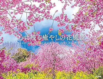 Paperbacks （Economy , Society） - 【中古】(非常に良い)カレンダー2025 心に残る癒やしの花風景 Beautiful Flower Garden in Your Heart（月めくり／壁掛け） (ヤマケイカレンダー2025)