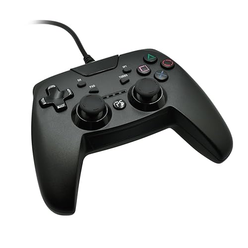 【中古】アクラス PS4／PS3／PC用 シンプルコントローラーターボ Ver.2 【軽量／有線接続／連射ホールド／PC対応】（ブラック）