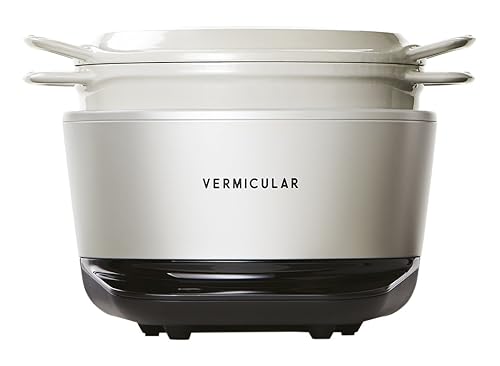 【中古】(非常に良い)バーミキュラ ライスポット 5合炊き 炊飯器 シーソルトホワイト 専用レシピブック付 RP23A-WH