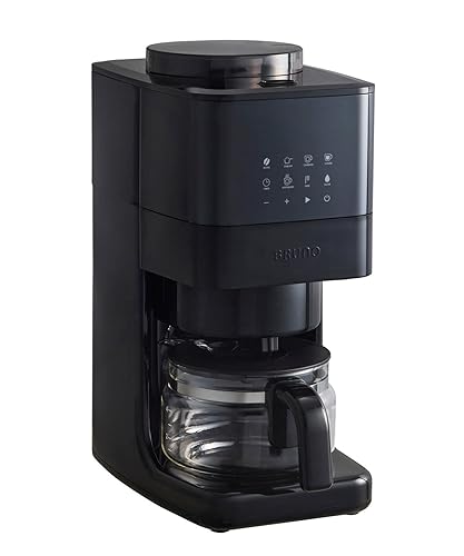 【中古】(非常に良い)BRUNO ブルーノ コーヒーメーカー 全自動 コーン式 ミル付き 豆・粉対応 3段階 挽き目調整 濃度調整 ブラック BOE144-BK【メーカー名】【メーカー型番】【ブランド名】BRUNO コーヒーメーカー 【商品説明】BRUNO ブルーノ コーヒーメーカー 全自動 コーン式 ミル付き 豆・粉対応 3段階 挽き目調整 濃度調整 ブラック BOE144-BK[原産国]:中国製[採寸]:サイズ:W155×H355×D230mm/重量:2950g機能：抽出モード（豆/粉）、挽目調整（粗挽き〜中挽き〜細挽き）、濃度調整（スタンダード/ストロング）、タイマー、保温（15分/30分/60分）、水路クリーンモード・コーヒーメーカー（製品全体）_定格消費電力：730W、定格容量：580ml、安全装置：温度ヒューズ（216℃）2個・コーヒーミル_消費電力：150W、定格容量：34g、定格時間：45秒※ご購入前にご確認ください ・中古品のため、状態や付属品に個体差がございます ・お客様都合による返品・キャンセルはお受けしておりません ・当店は複数モールで在庫を共有しているため、タイミングにより欠品となる場合がございます ■ 安心してご購入いただくために 当店では、商品を一点ずつ検品・動作確認のうえ出荷しております。 中古品ではございますが、できる限り安心してご使用いただける状態でお届けできるよう努めております。 ■ 付属品について 中古品のため、説明書・外箱・CD-ROM等は付属しない場合がございます。 また、商品名に「限定」や「保証」と記載があっても、特典や保証、ダウンロードコードは付属いたしません。 レンタル落ち商品につきましては、収納BOX・DVDケースもないものとしてお考えください。 掲載内容と付属品が異なる場合、受注前に内容確認のメールをお送りいたします。 ■ 商品画像について 掲載画像はイメージ画像または代表画像を使用しておりますので、あらかじめご了承ください。 ■ 商品の状態について 中古品のため、キズ・汚れ・使用感等がある場合がございます。あらかじめご理解のうえご購入をお願いいたします。 ■ 在庫について ご注文のタイミングにより、在庫切れとなる場合がございます。その際は誠に恐縮ですが、キャンセルのご案内を差し上げる場合がございます。 ■ ご注文からお届けまで 1．ご注文 ご注文は24時間受け付けております。 2．ご注文確認 ご注文後、当店より確認メールをお送りいたします。 3．在庫確認・出荷準備 当店では複数モールで併売しているため、ご注文後に在庫確認を行っております。 また、中古品は再点検・メンテナンス・梱包を行うため、発送まで4〜10営業日ほどお時間をいただきます。 4．出荷 発送後、配送業者および追跡番号をご案内いたします。 5．お届け 出荷後、通常1〜3日程度で到着いたします。 ※北海道・沖縄・離島はお時間をいただく場合がございます。 ■ 返品・キャンセルについて 【初期不良について】 商品到着後7日以内にご連絡いただいた場合に限り、返品・返金または交換対応をいたします。 【お客様都合による返品・キャンセル】 イメージ違い・不要になった等の理由による返品・キャンセルはお受けしておりません。【ご注意】中古品につき、説明文に「特典あり」の記載があっても、特典は付属しません。ご了承ください。