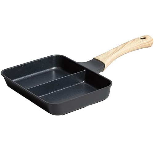 【中古】every U. セパレートフライパン 21×16cm IH ガス火対応 PFOAフリー ダイキン EK コーティング 耐摩耗試験50万回クリア 2品同時調理 仕切り 朝