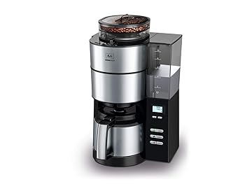【中古】(非常に良い)メリタ ミル付き全自動コーヒーメーカー アロマフレッシュサーモ 2~10杯用 ブラック AFT1021-1B