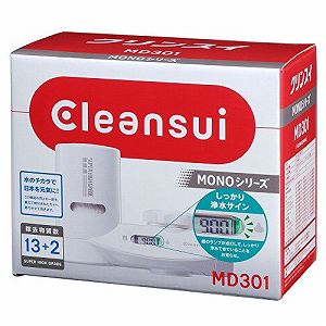 【中古】三菱ケミカル・クリンスイ 浄水器 蛇口直結型 MONOシリーズ ホワイト 約高さ15.3×幅10.6×奥行7cm 除菌 フィルター MD301-WT