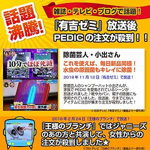 【中古】コロナウイルス対策 PEDIC V2シリーズ UV除菌器 (ブラック) (4本セット)