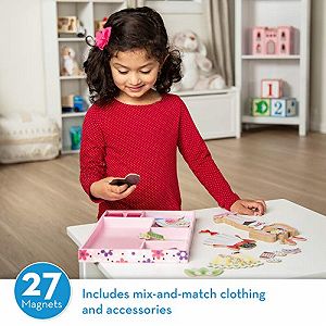 【中古】(非常に良い)Melissa&Doug(メリッサ&ダグ)着せ替えマグネット ニーナ・バレリーナ【MD3554】3才~