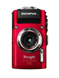 【中古】(非常に良い)OLYMPUS デジタルカメラ STYLUS TG-3 Tough レッド 1600万画素CMOS F2.0 15m防水 100kgf耐荷重 GPS+電子コンパス&内蔵Wi-Fi TG-3 RED