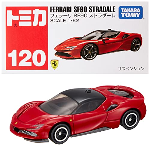 【中古】タカラトミー『 トミカ No.120 フェラーリ SF90 ストラダーレ (箱) 』 ミニカー 車 おもちゃ 3歳以上 箱入り 玩具安全基準合格 STマーク認証 TOMICA TAKARA TOMY