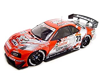 【中古】AUTOart 1/18 モータースポーツシリーズ 日産 スカイライン GTR(R34) 02 JGTC 23 (カストロール) 完成品