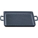 【中古】(非常に良い)岩鋳 Iwachu オイルプレートグリル 黒焼付 南部鉄器 23014