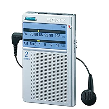 【中古】ソニー SONY ポケッタブルラジオ 名刺サイズ FM/AM/ワイドFM対応 ダイヤル選局 ICF-T46