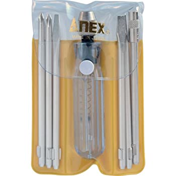 Kenden Driver - 【中古】アネックス(ANEX) 検電ドライバーセット 低圧 ブリスターパック 6本組 No.1095-L