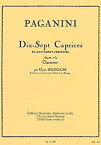 【中古】(非常に良い)パガニーニ : 17の奇想曲と常動曲 (クラリネット教則本) ルデュック出版