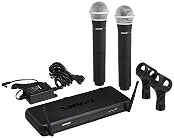 【中古】(未使用品)SHURE ワイヤレスシステム SVXシリーズ SVX288/PG28 ボーカル向け ハンドヘルド型送信機(2本)付属 SVX288J/PG