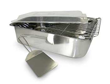 【中古】(未使用品)ExcelSteel 4ピース ステンレスロースター カバー付き ラック スパチュラ 【中古】(未使用品)ExcelSteel 4ピース ステンレスロースター カバー付き ラック スパチュラ