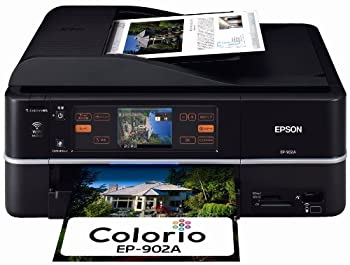 【中古】(非常に良い)EPSON Colorio インクジェット複合機 EP-902A 有線・無線LAN標準搭載 タッチパネル液晶 前面二段給紙 6色染料インク 【中古】(非常に良い)EPSON Colorio インクジェット複合機 EP-902A 有線・無線LAN標準搭載 タッチパネル液晶 前面二段給紙 6色染料インク