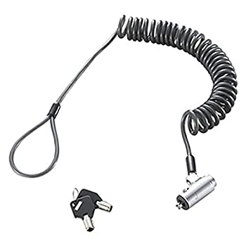 【中古】エレコム セキュリティワイヤー(2.0m/径4.2mm) カールコード シリンダー錠 ESL-50C