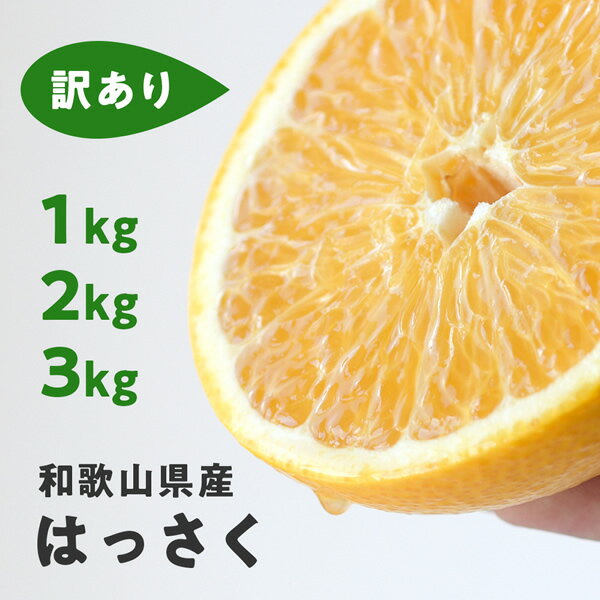 【送料無料】FD02　国産はっさく　和歌山県産　1Kg　2Kg　3Kg　訳あり　わけあり　不揃い　ご家庭用　..