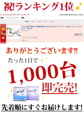 【サロン専売/イオナイザー1年間保証】業務用のたっぷり500万イオンでサラ艶な美しいプロの仕上がりに！IONIZER TS-3200 マイナスイオンドライヤー【RCP】【楽ギフ_包装選択】