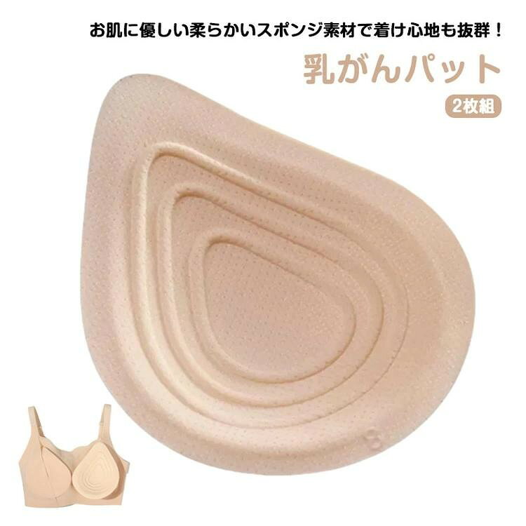 乳がんパッド 全摘用 軽量パッド 2枚組 術後補正 バスト補正 パット