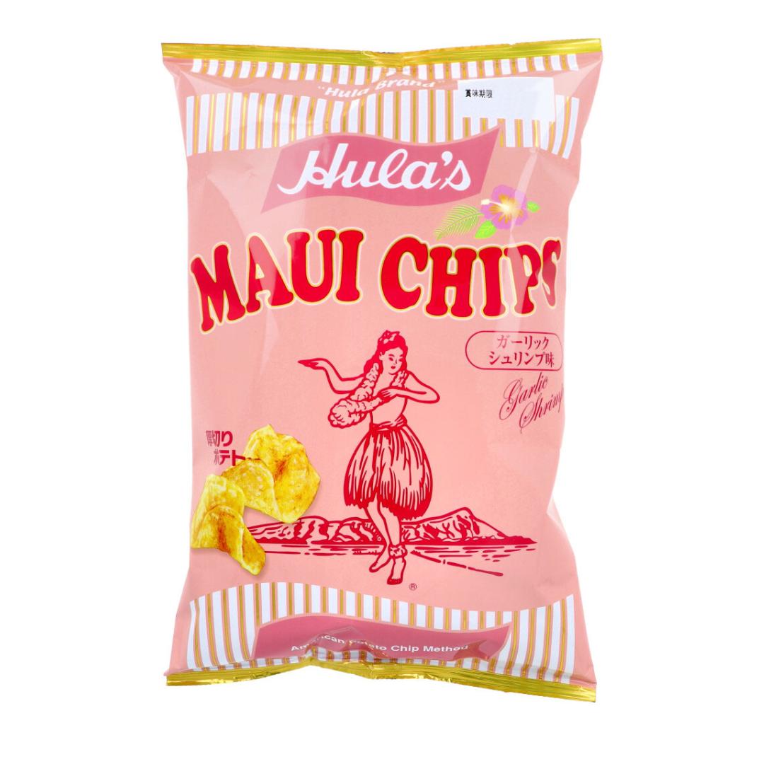 【まとめ買い】フラ印 マウイチップス ガーリックシュリンプ味 125g