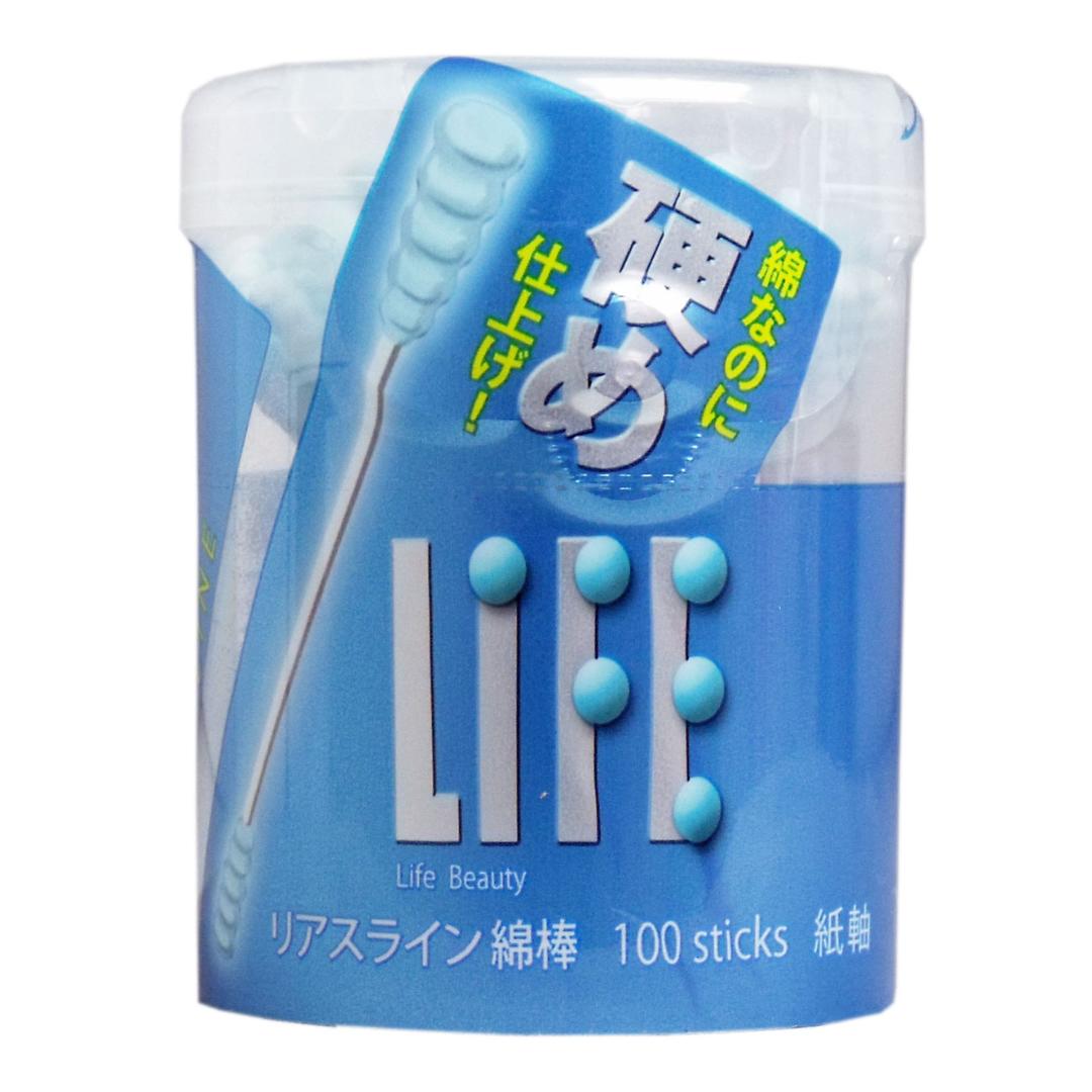 【まとめ買い】ライフ リアスライン綿棒 100本入