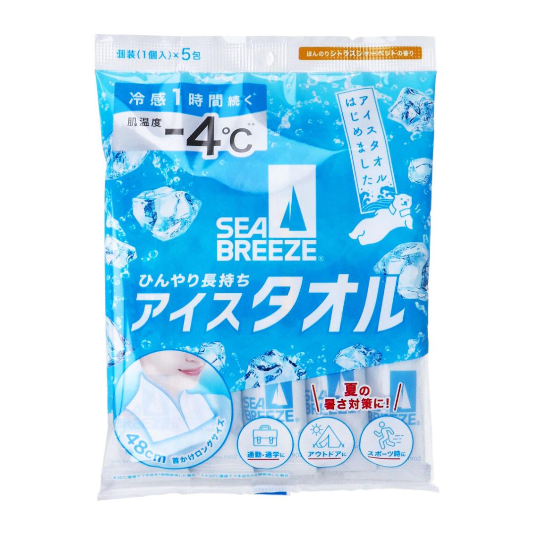 【まとめ買い】シーブリーズ アイスタオル シトラスシャーベットの香り 5包入