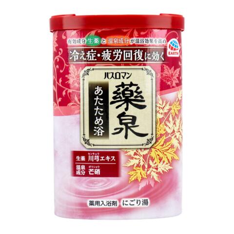 【まとめ買い】バスロマン 薬泉 あたため浴 薬用入浴剤 にごり湯 600g